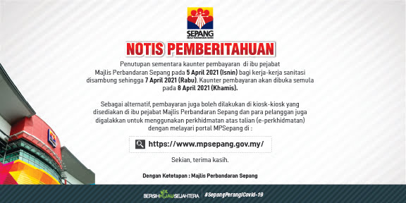 Penutupan sementara notis Contoh Notis